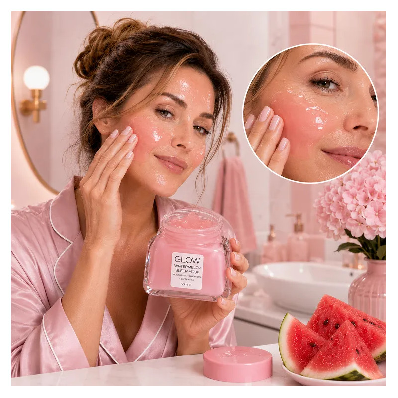 GLOW Watermelon Overnight Gel Face Mask 50 ml ❤️ laroxy
