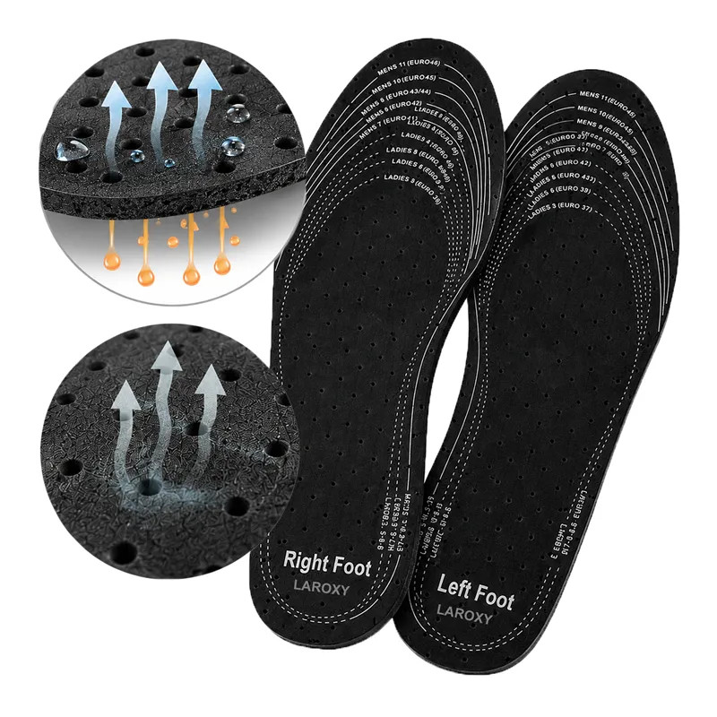 Antibacterial, Anti-Sweat Shoe Insoles, Sizes 36–45 | Breathable