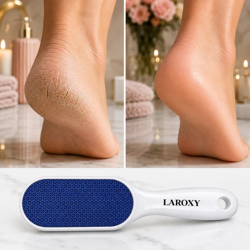 Laroxy Pumice and Nano-Glass Foot and Heel File with Handle ❤️ Laroxy
