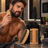 Boar Bristle Beard Brush for Beard Growth + Comb 🖤 Deniro